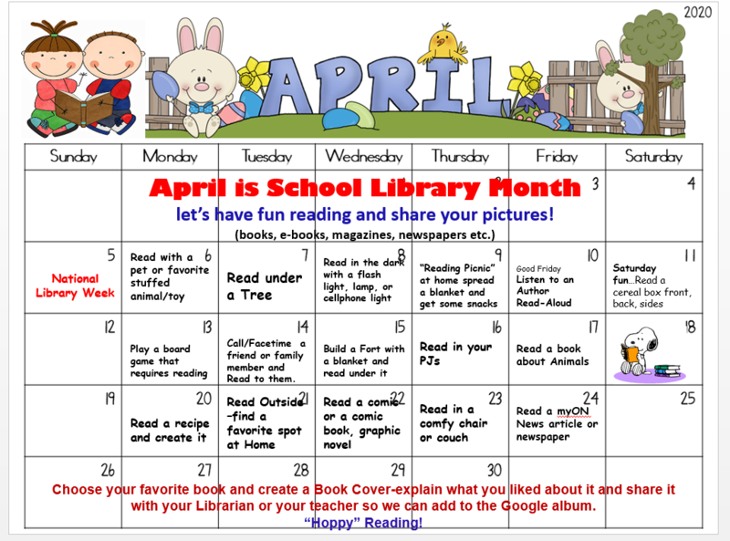 April is School Library Month