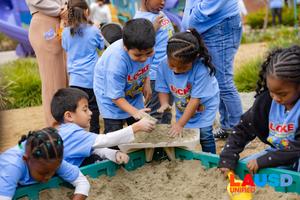 children playing in the sandbox