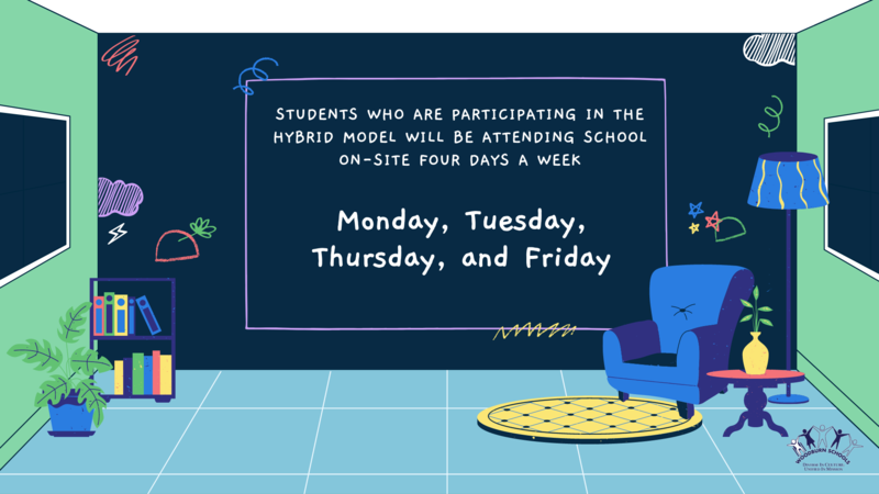 Woodburn Students participating in a Hybrid-Model Featured Photo