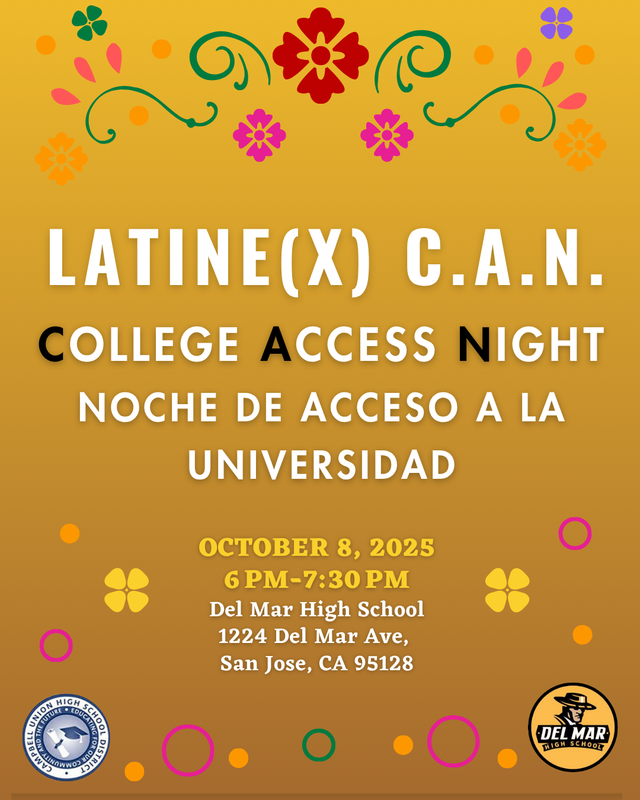 latine x college access night at del mar on oct 8 at 6pm