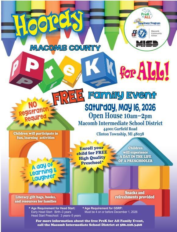 MISD - PreK For All Family Event Featured Photo