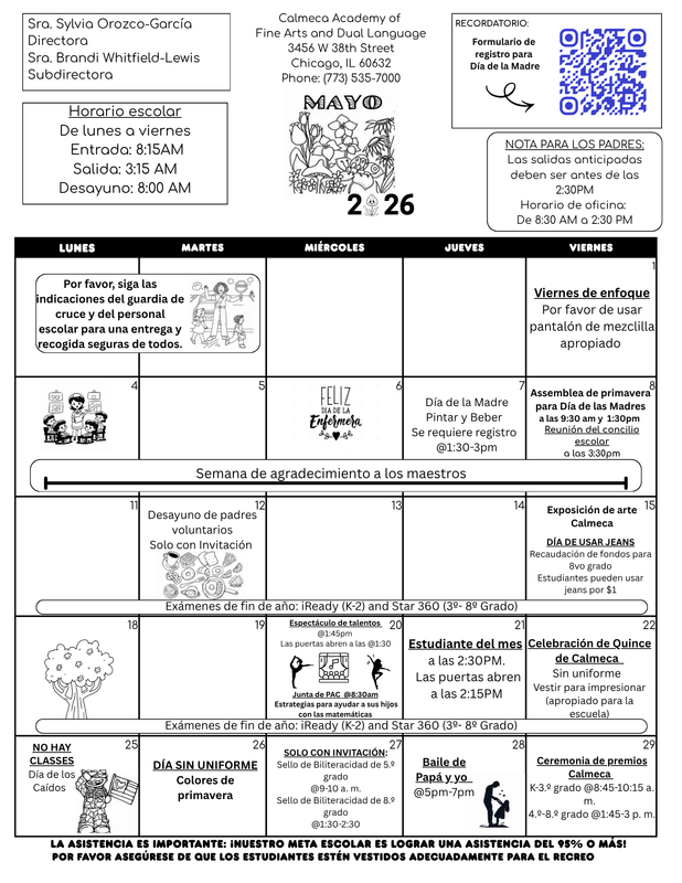 calendario en español