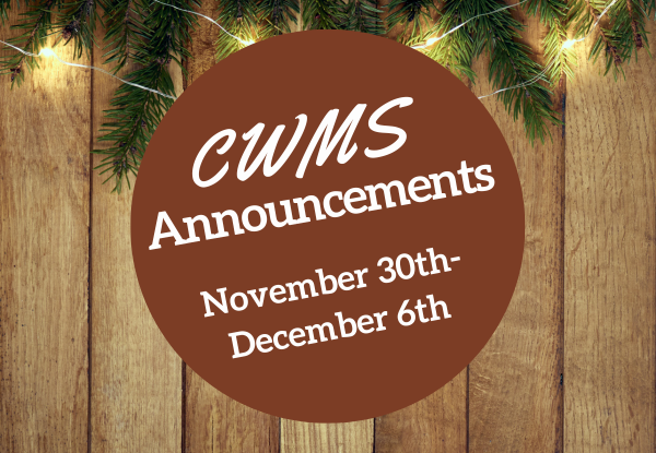CWMS Weekly Announcements from Mr. Lancerio Thumbnail Image