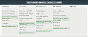 Breakfast for the Week / Desayuno para la semana