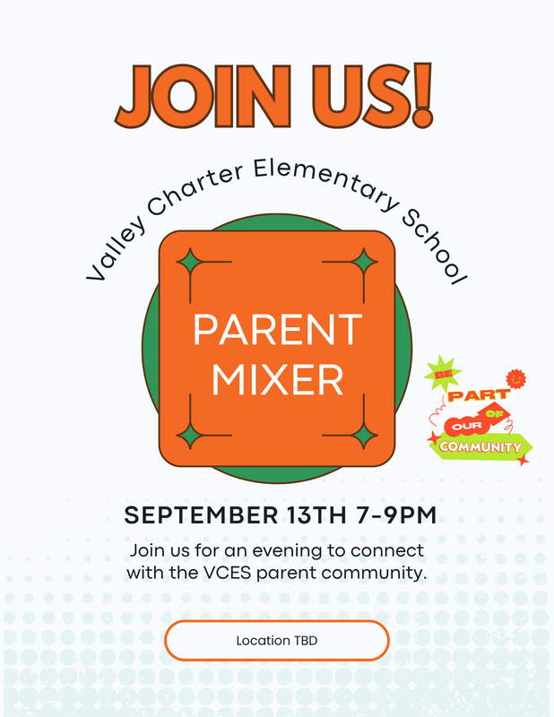 VCES Parent Mixer: September 13th from 7-9pm (location TBD) Featured Photo