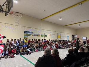 2nd graders performing
