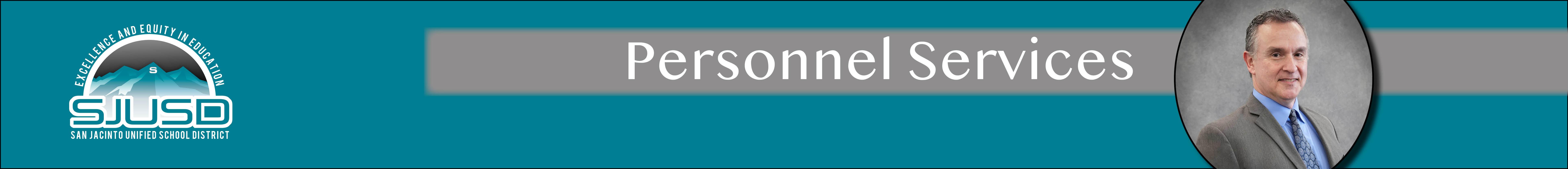 Personnel Services Department Header with photo of M. Garner