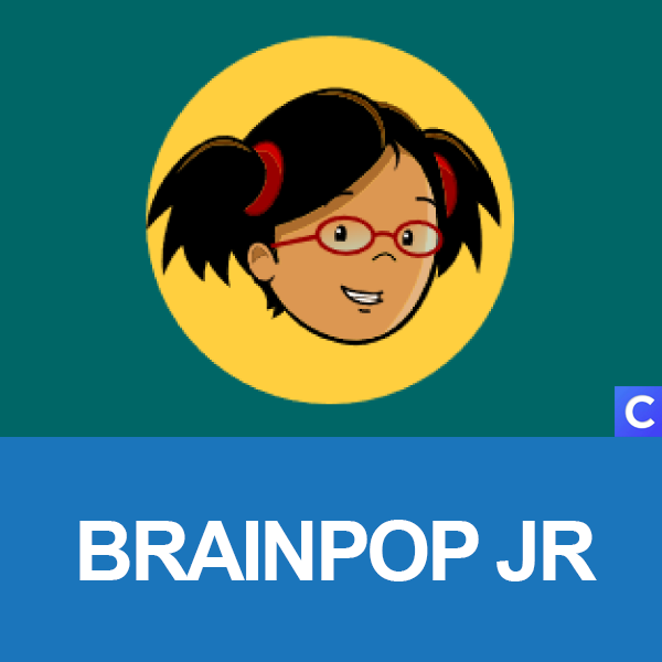 BrainPop Logo of girl in pigtails