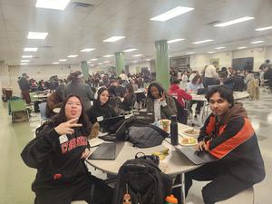 Students posing at New York City Urban Debate League Competition - 2