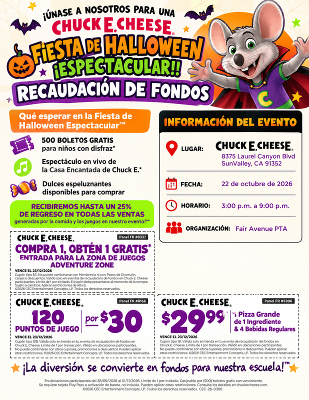 Chucky Cheese Flyer_Spanish