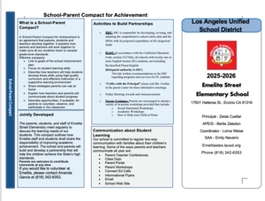 2025-2026 School/Parent Compact for Student Achievement