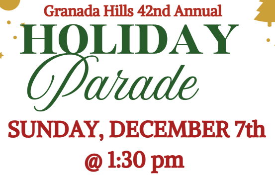 Granada Hills Christmas Parade - Sunday, Decemeber 7th at 1:30pm Featured Photo