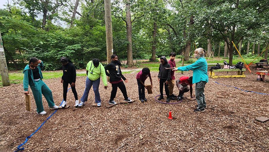 CMSA middle school students enjoy an outdoor field trip