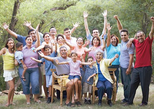 picture of a big family