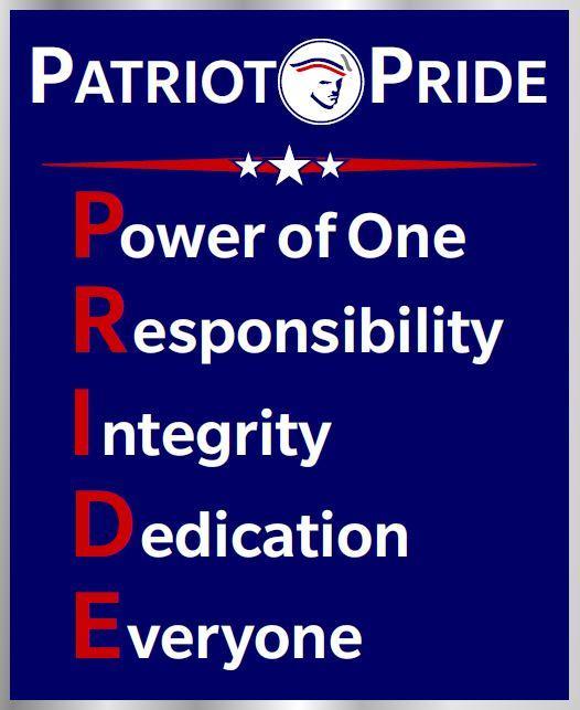 Patriot PRIDE Core Values