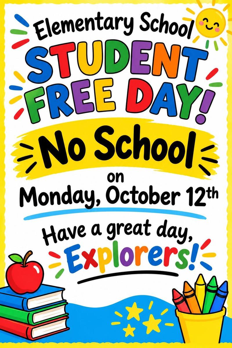 Student Free Day! No School on Monday! Featured Photo