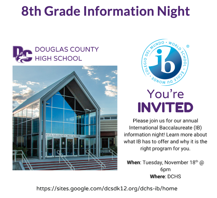 DC IB Program 8th Grade Info Night