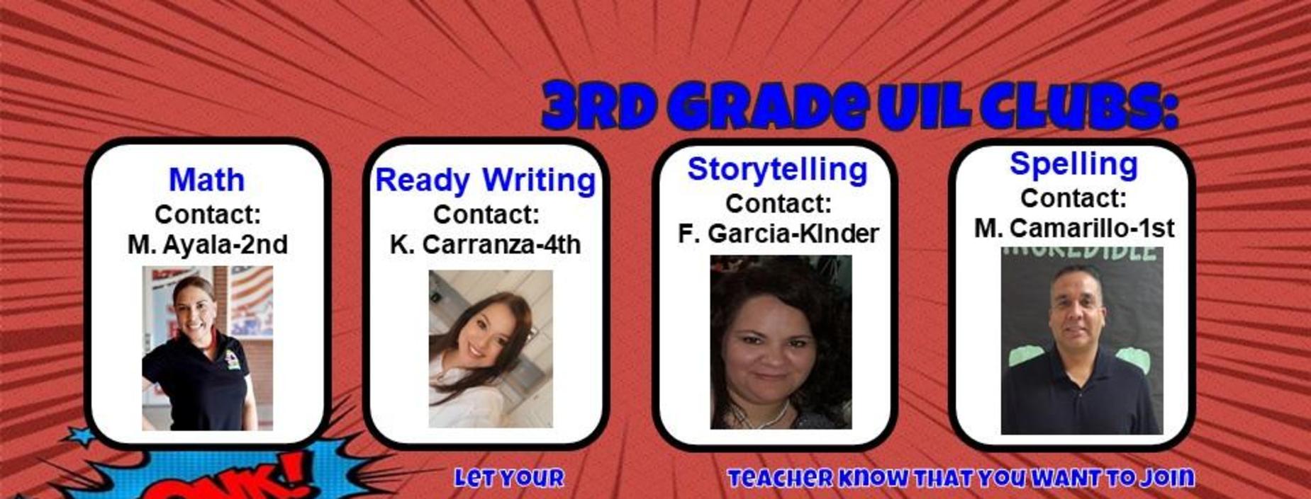 3rd grade uil clubs