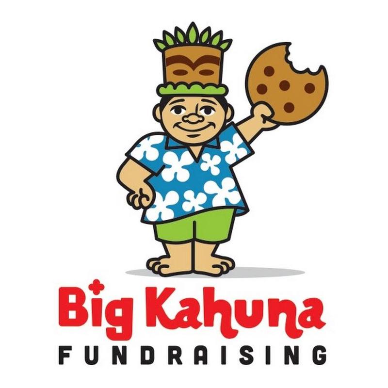 Big Kahuna fundraising Hawaiian man with cookie