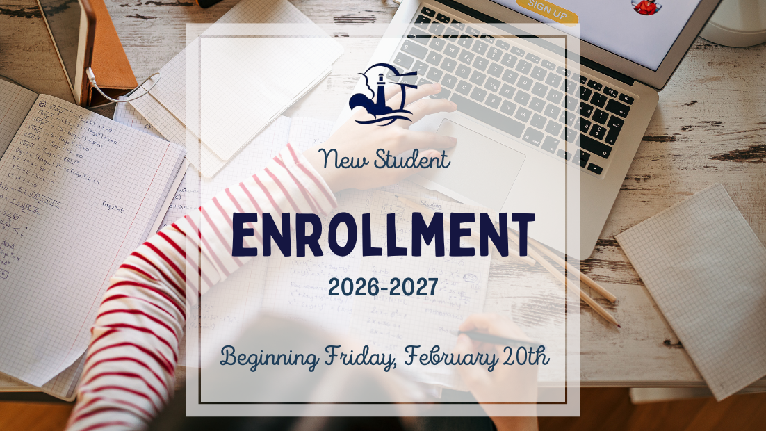 Hands writing notes with a laptop displaying enrollment details.