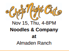 Chef's night out info Noodles & Company