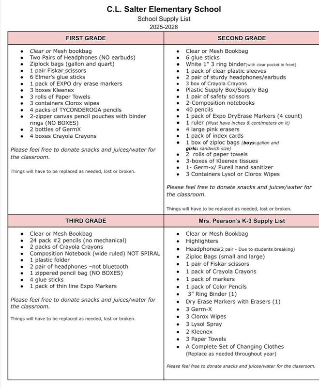 Supply List