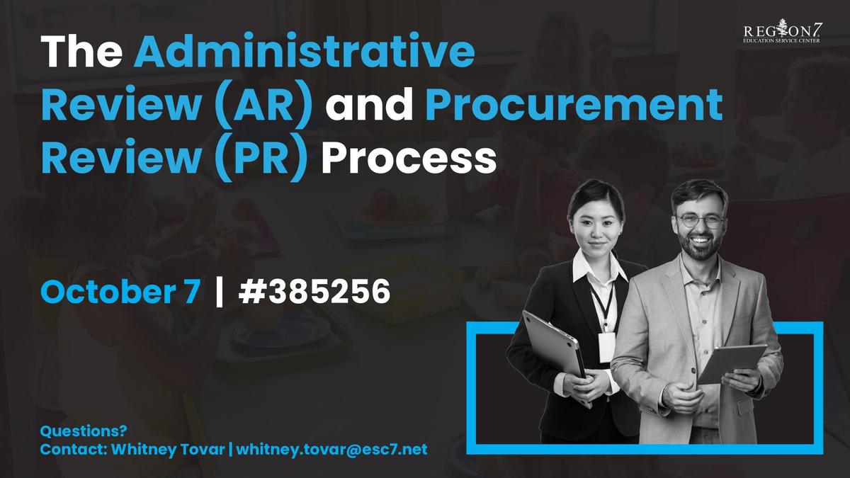 Administrative Review and Procurement Review Process marketing graphic