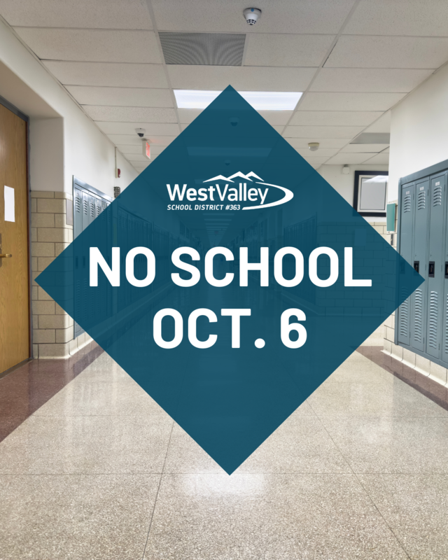 school hallway with words No School Oct. 6