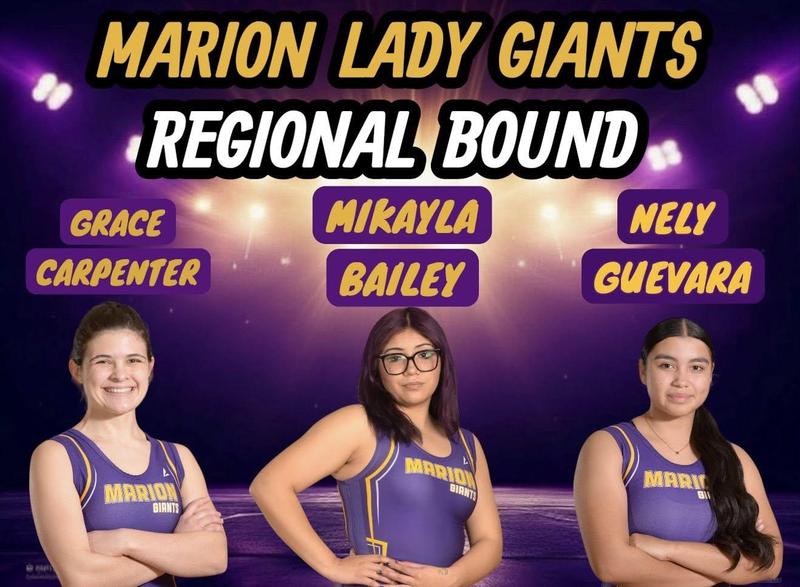 promo graphic - Giants girls wrestling regional qualifiers 2026