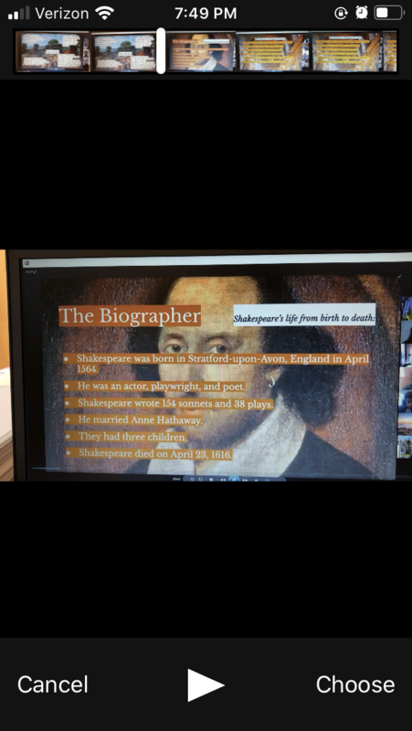 5th Grade Shakespeare Zoom Project Thumbnail Image