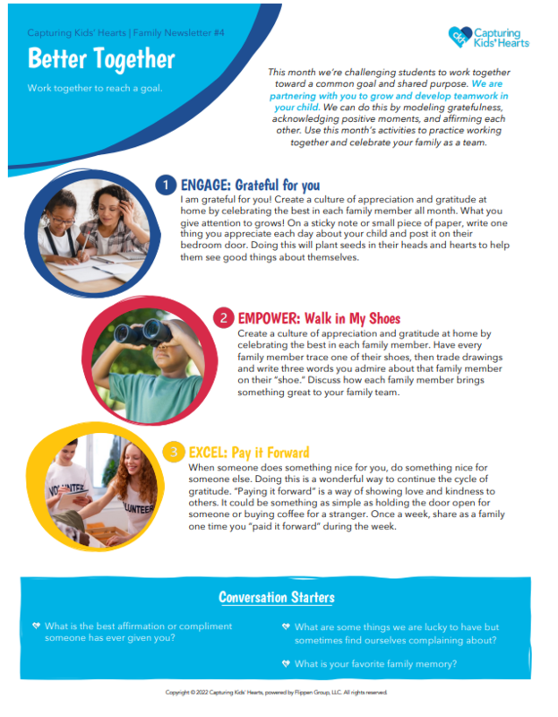 Capturing Kids Heart November Family Newsletter