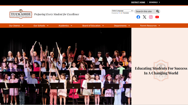 The New Website Home Page