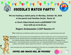 Parent Workshop English flyer