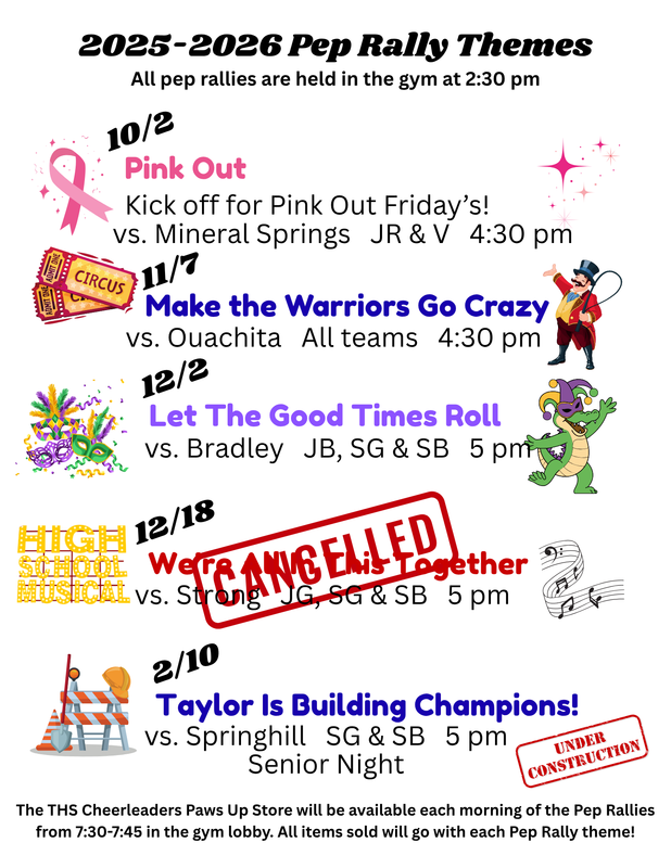 2025-26 Pep Rally Themes Featured Photo