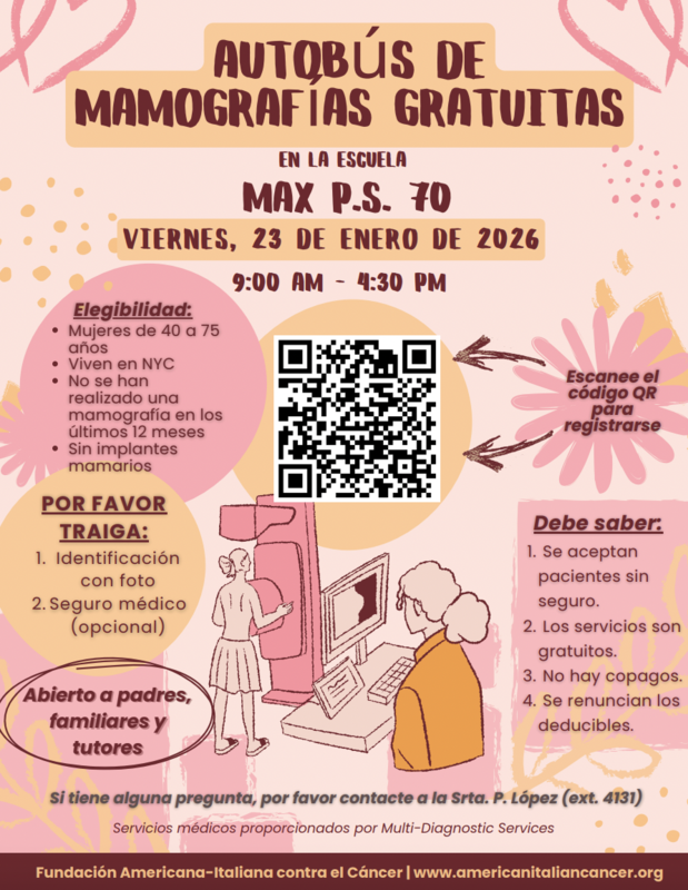 FREE Mammogram bus Flyer