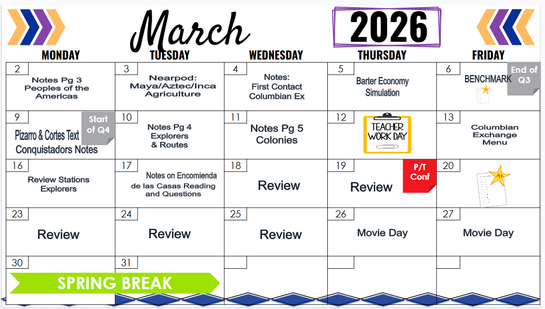 March Calendar
