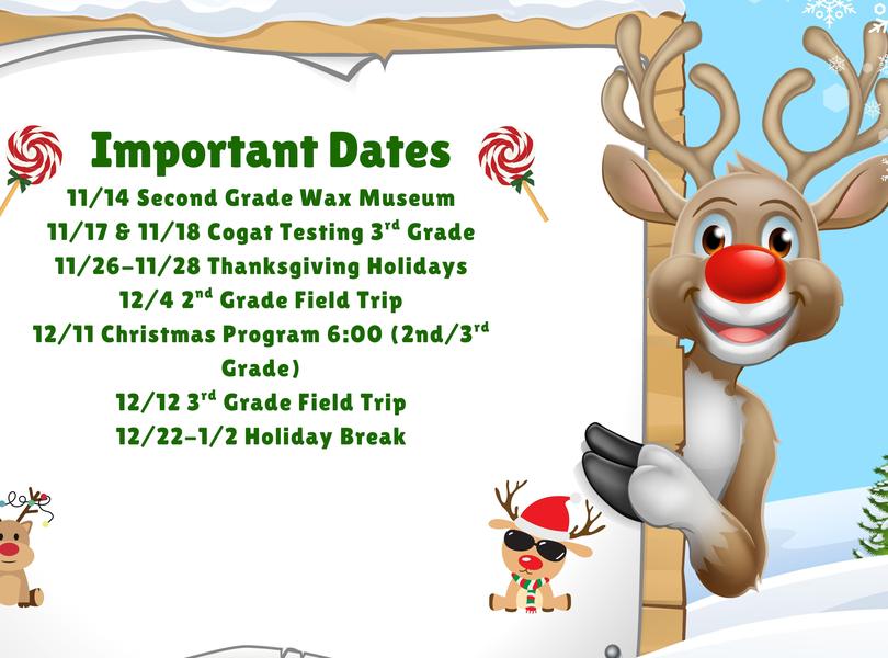 November/December dates