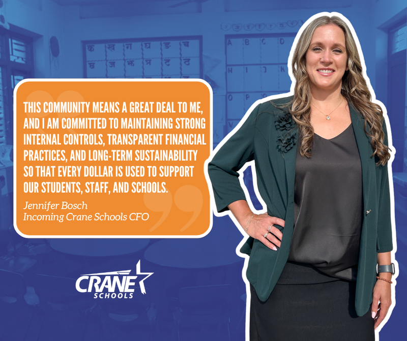 Crane Schools selected as next Chief of Finance and Operations