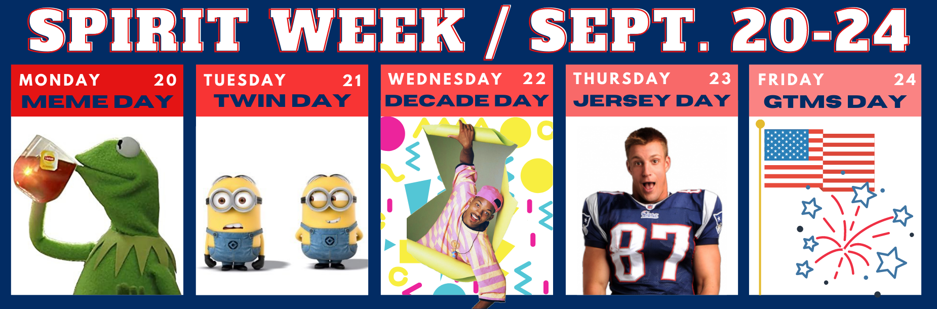 Spirit Week Sep 20-24