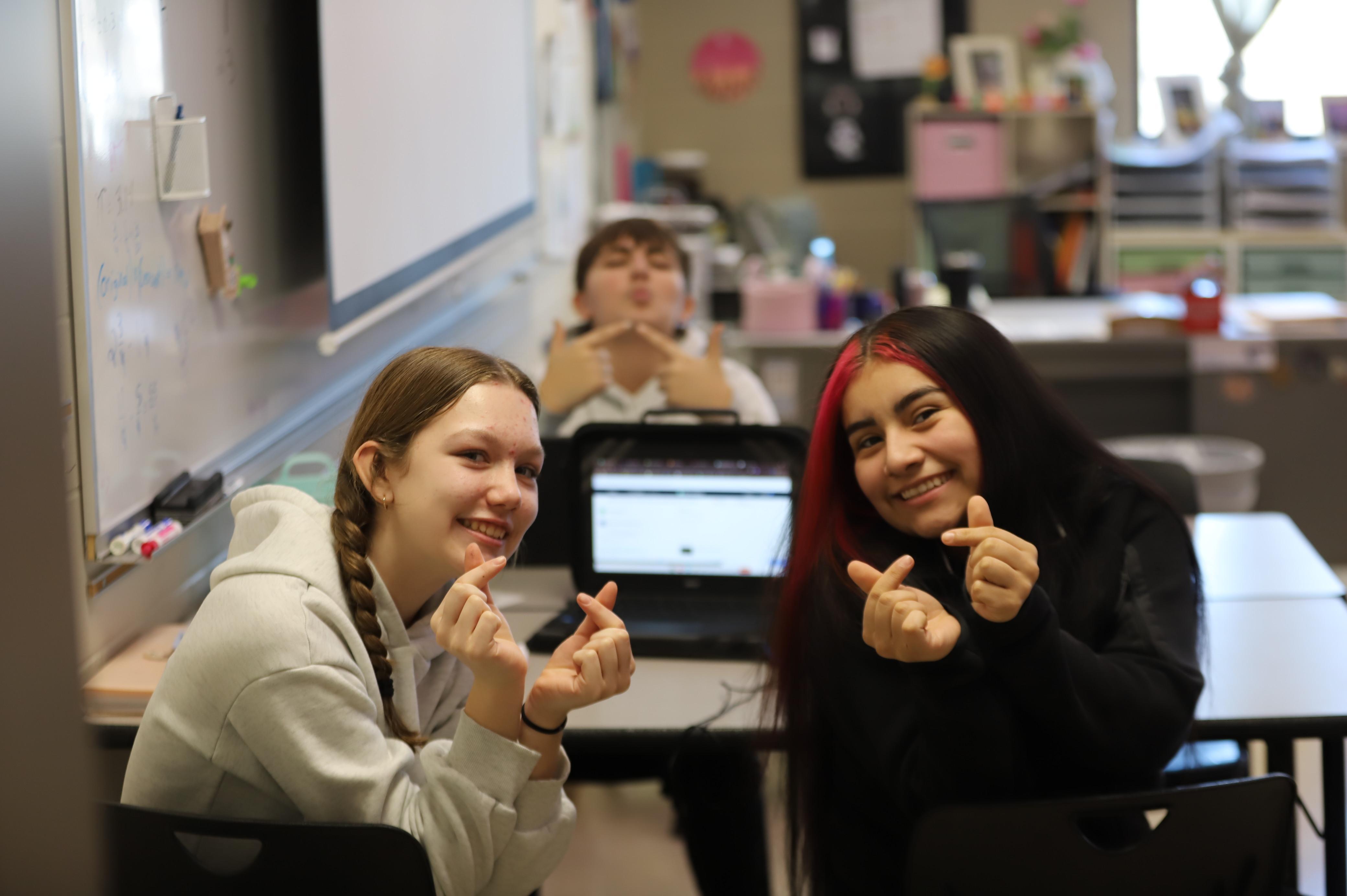 Students posing for a picture.