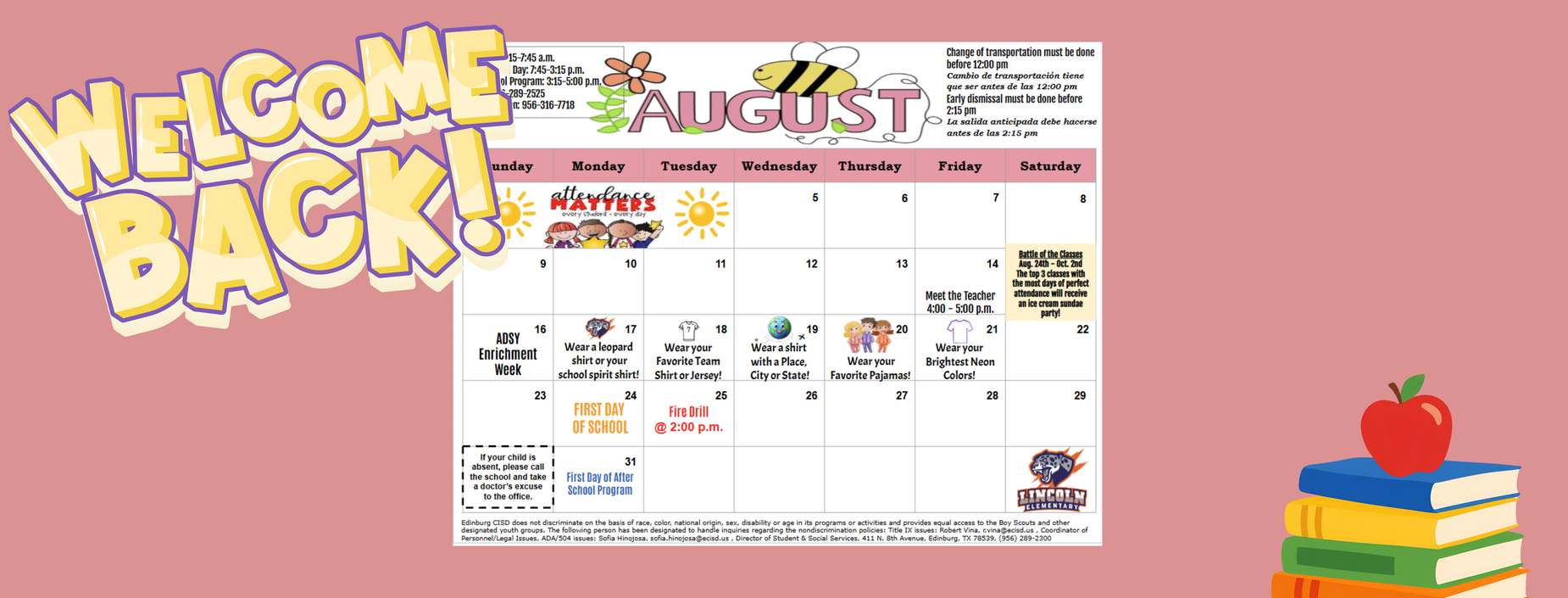 August calendar of events