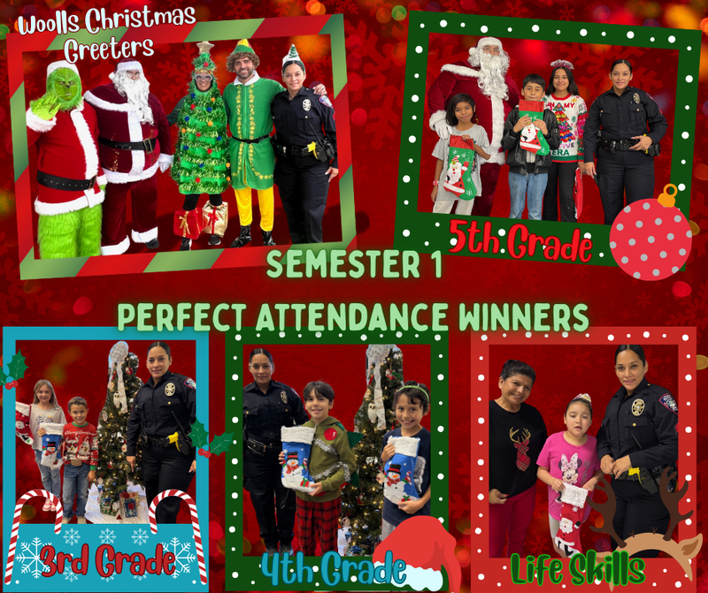 Perfect attendance winners