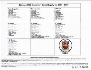 Supply List