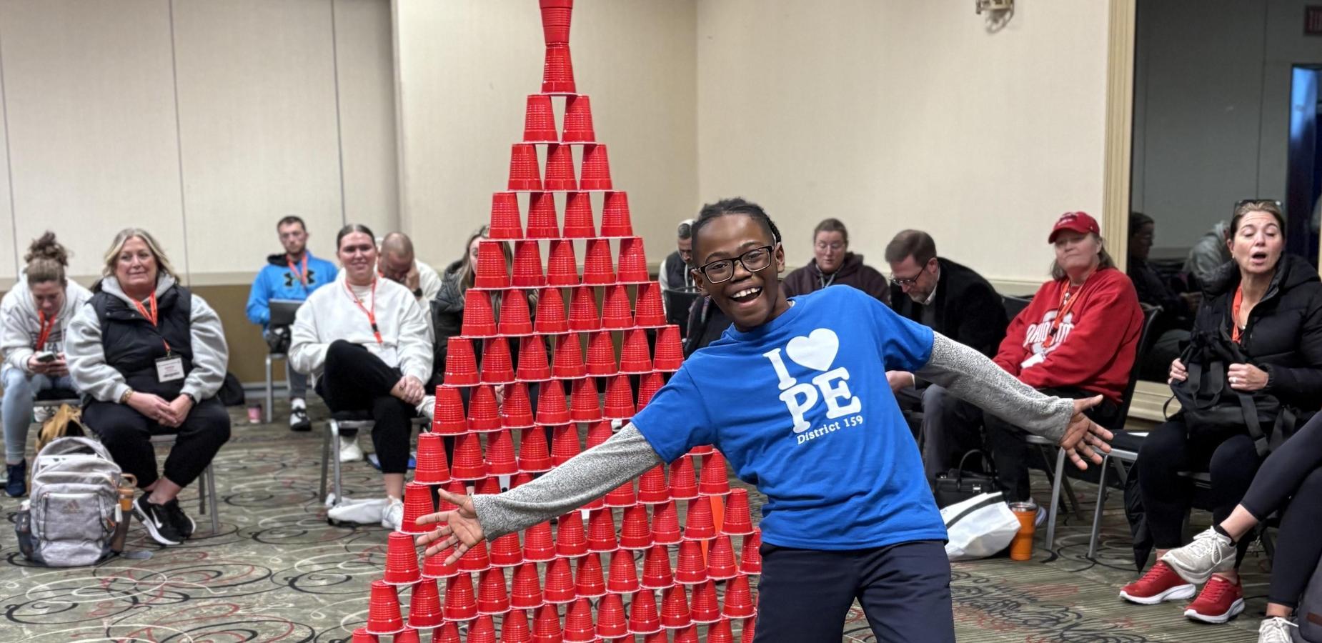 Woodgate and SIeden Prairie Scholars along with P.E. teachers Erica Payton and Jeffery HIll presented at the Illinois Association of Health Physical Education Recreation Dance Convention.