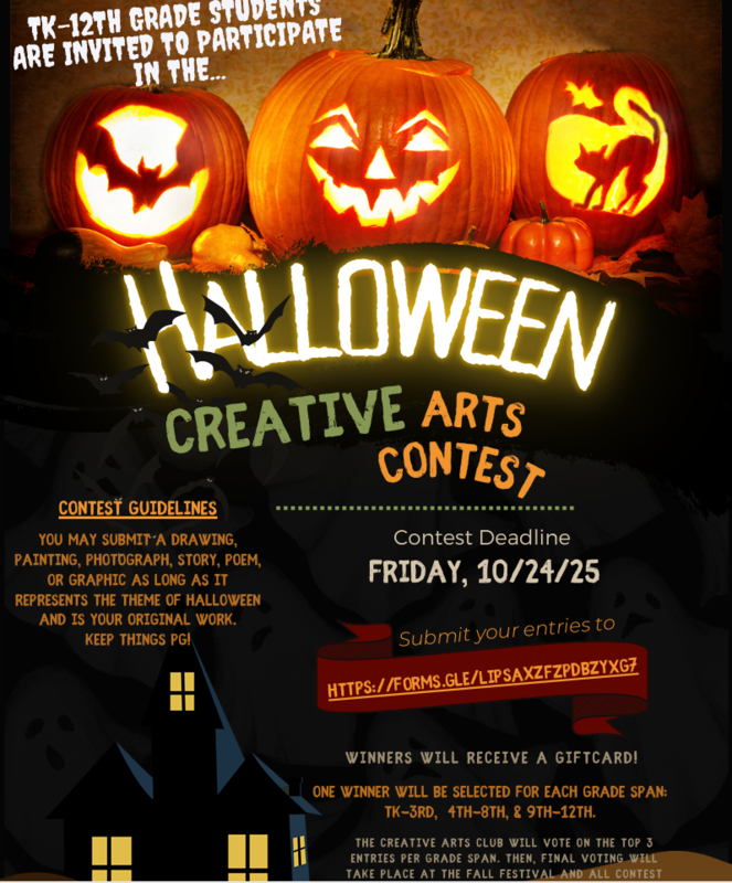 Halloween art contest flyer