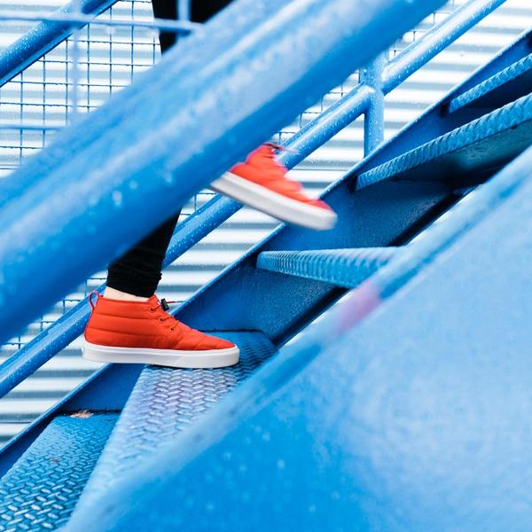 Climbing up stairs