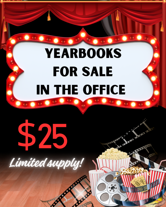 Middle school students will receive their yearbook the last week of school. If you did not get a chance to pre-order a yearbook, a limited supply is available in the office for $25.