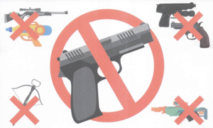 No firearms are permitted on campus.