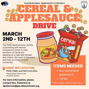 cereal fundraiser flyer