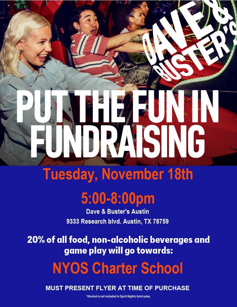 Dave & Busters Spirit Night